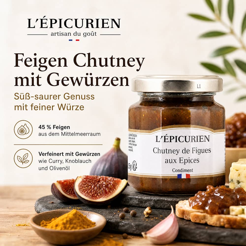 L’Epicurien Feigen Chutney mit Gewürzen 115 Gramm Produktbild