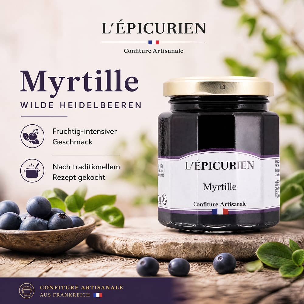 L’Epicurien Myrtille Wilde Heidelbeeren 210 Gramm Produktbild