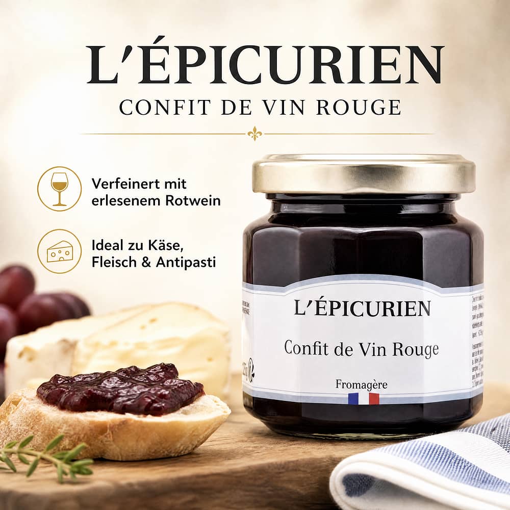 L’Epicurien Rotwein Aufstrich 125 Gramm Produktbild