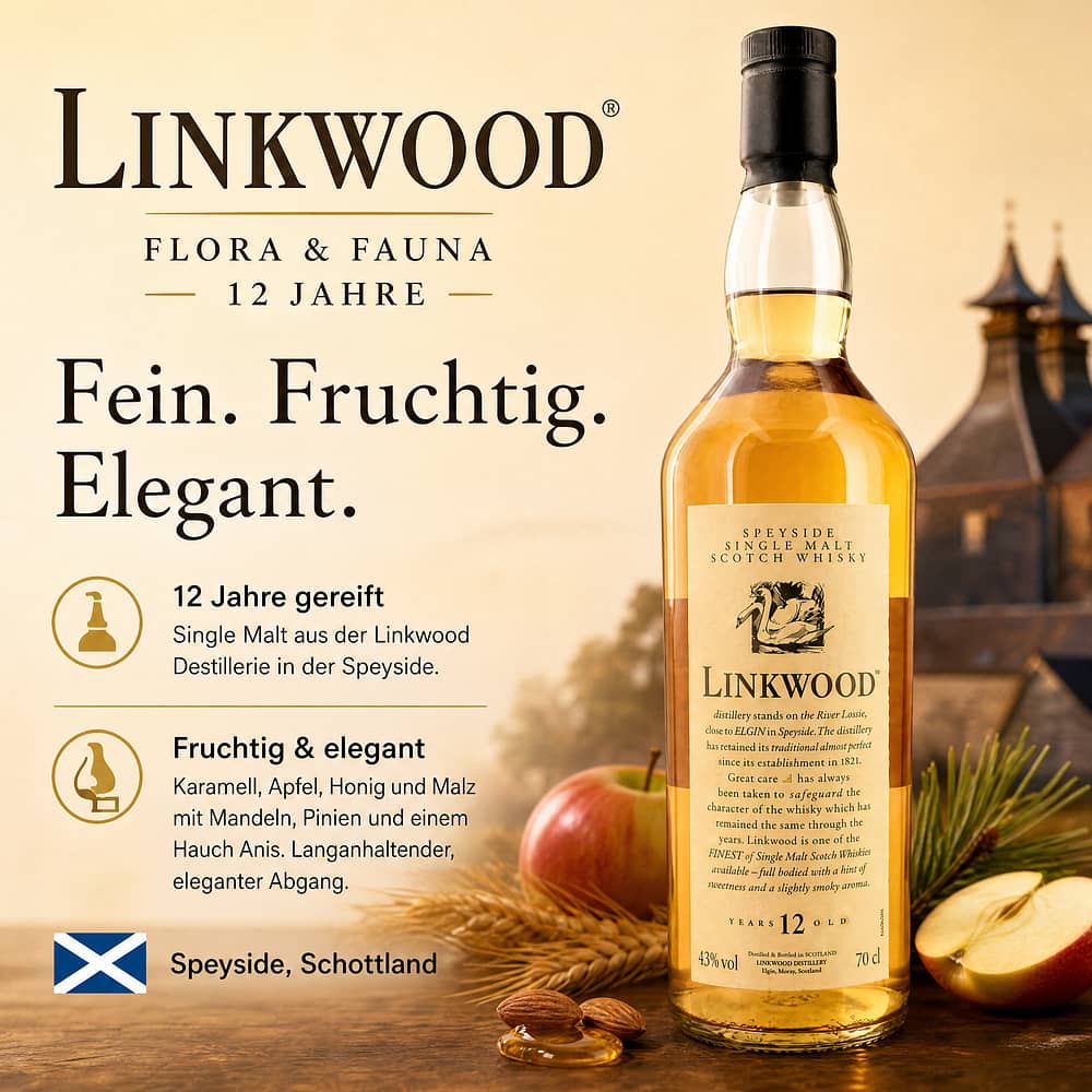 Linkwood Flora & Fauna 12 Jahre 0,70 Liter/ 43.0% vol Produktbild