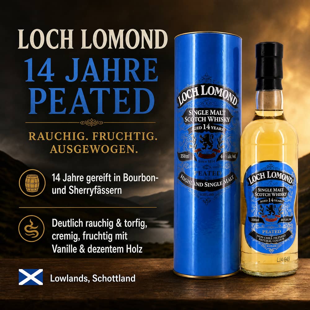 Loch Lomond 14 Jahre Peated 0,350 Liter/ 46.0% vol Produktbild