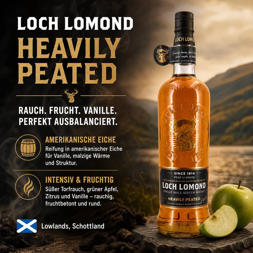 Loch Lomond Heavily Peated 0,70 Liter/ 40.0% vol Produktbild