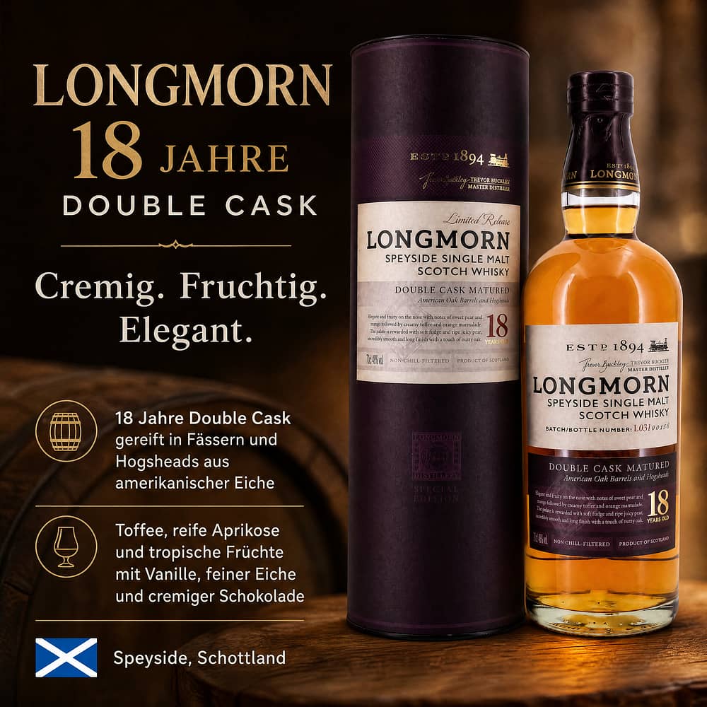 Longmorn 18 Jahre Double Cask 0,70 Liter/ 48.0% vol Produktbild