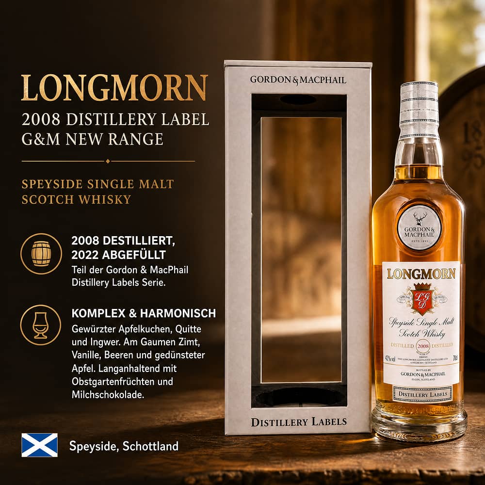 Longmorn 2008 Distillery Label G&M NEW RANGE 0,70 Liter/ 46.0% vol Produktbild