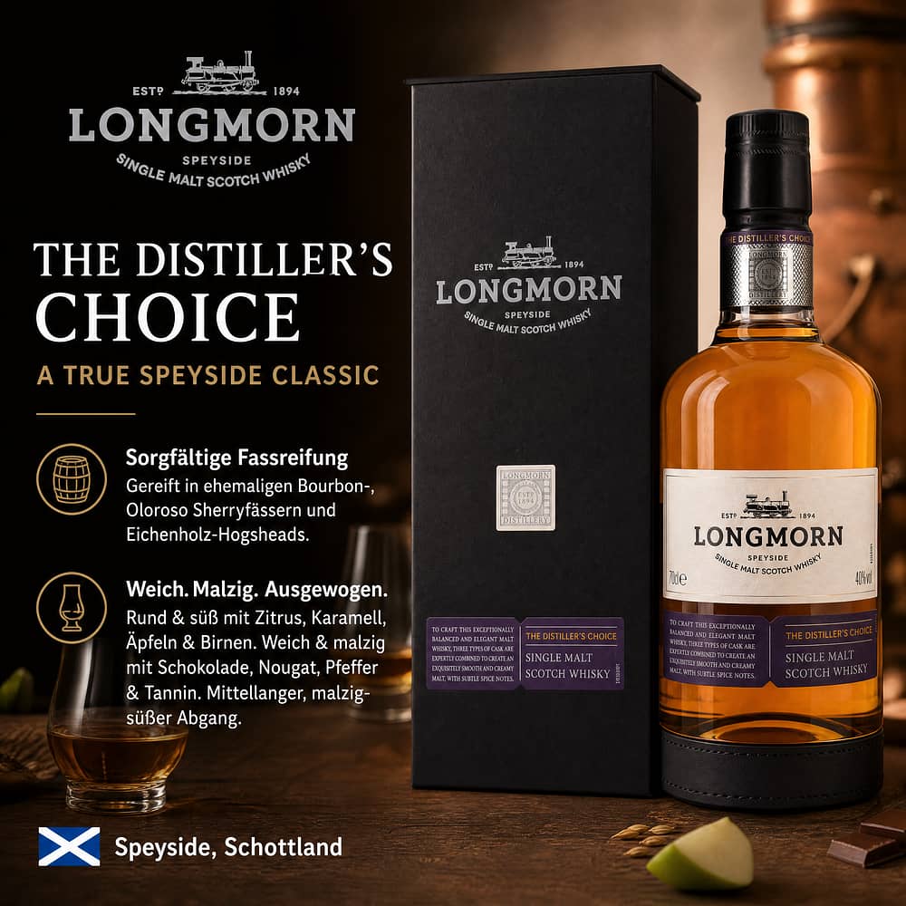 Longmorn The Distiller`s Choice 0,70 Liter/ 40.0% vol Produktbild