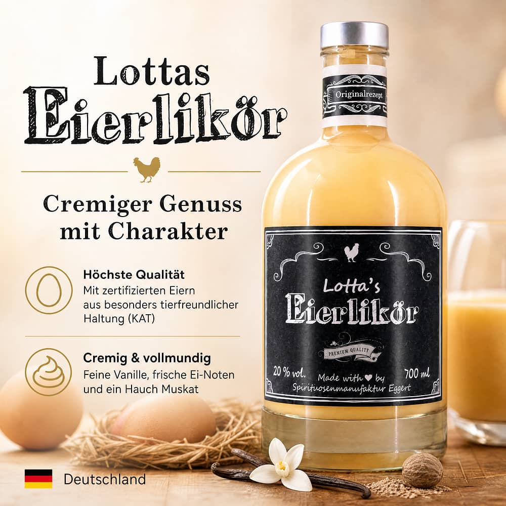 Lottas Eierlikör 0,70 Liter/ 20.0% vol Produktbild