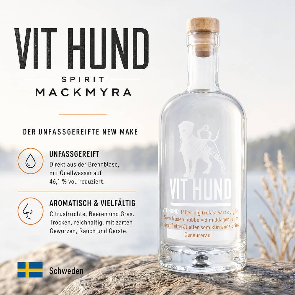 Mackmyra Vit Hund Spirit 0,50 Liter/ 46.1% vol Produktbild
