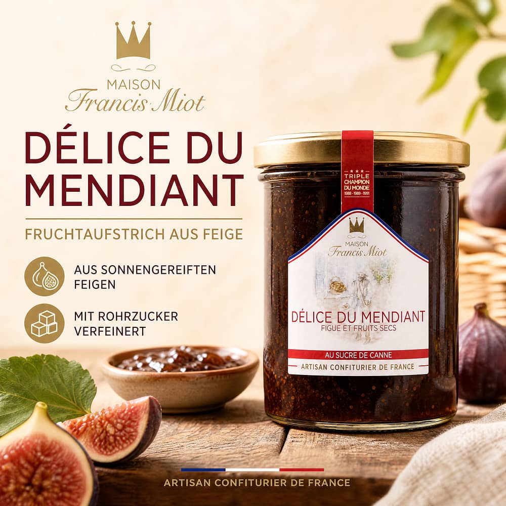 Maison Francis Miot Delice du Mendiant Fruchtaufstich aus Feige 220 Gramm Produktbild