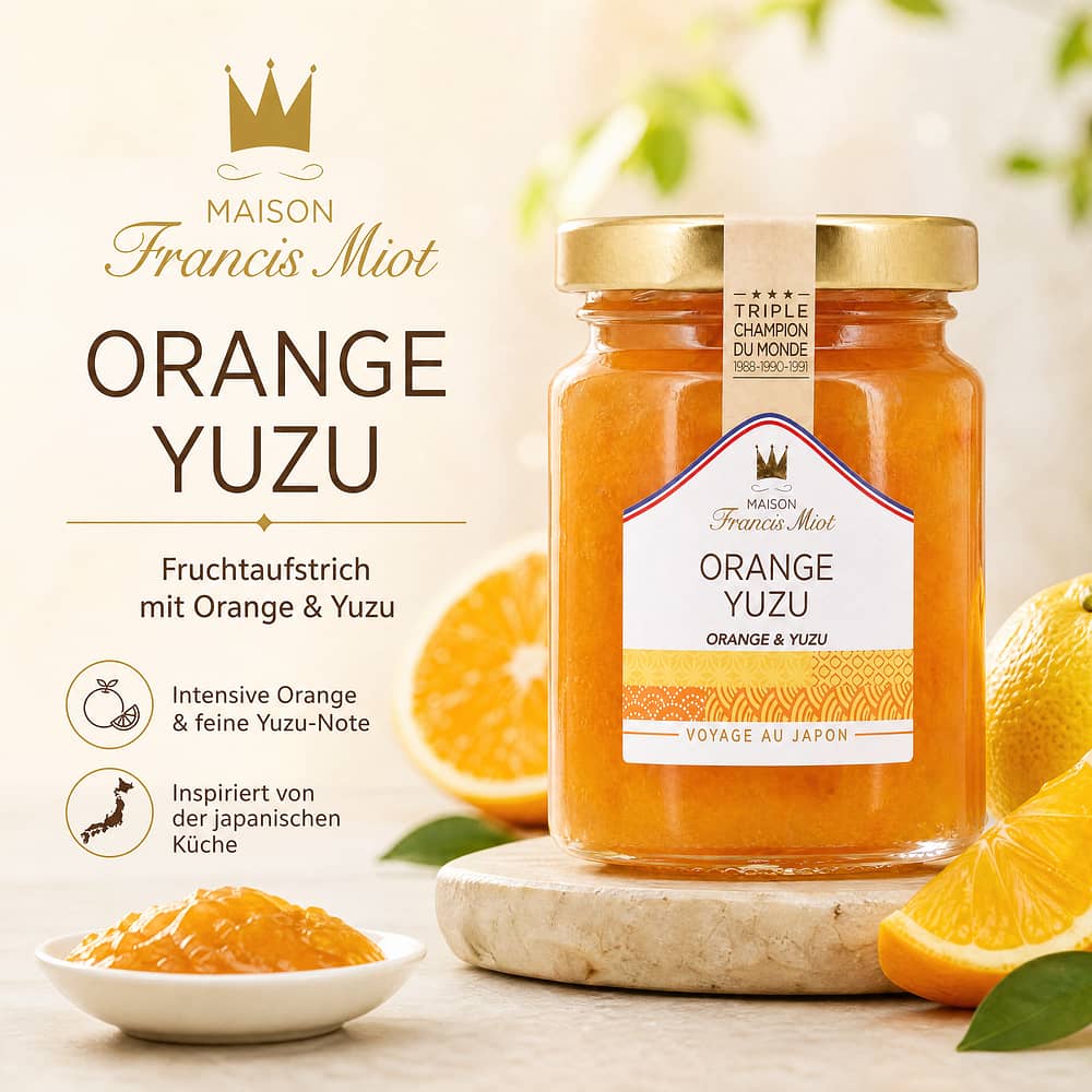 Maison Francis Miot Fruchtaufstrich mit Orange & Yuzu 110 Gramm Produktbild