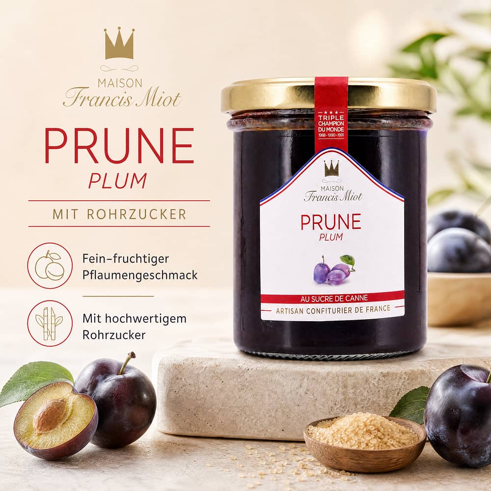 Maison Francis Miot Prune Pflaume mit Rohrzucker 220 Gramm Produktbild