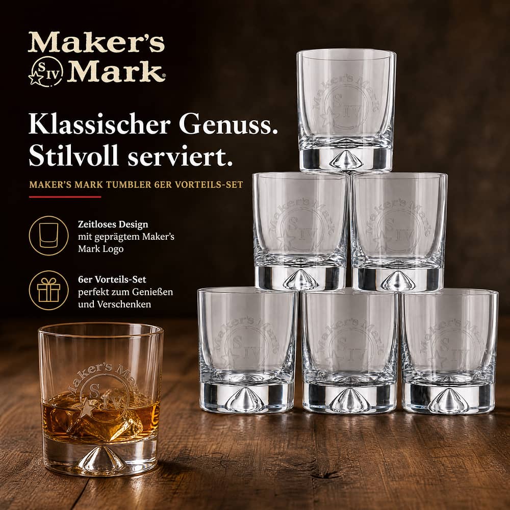 Maker's Mark Tumbler 6er Vorteils-Set 6 Stück Produktbild