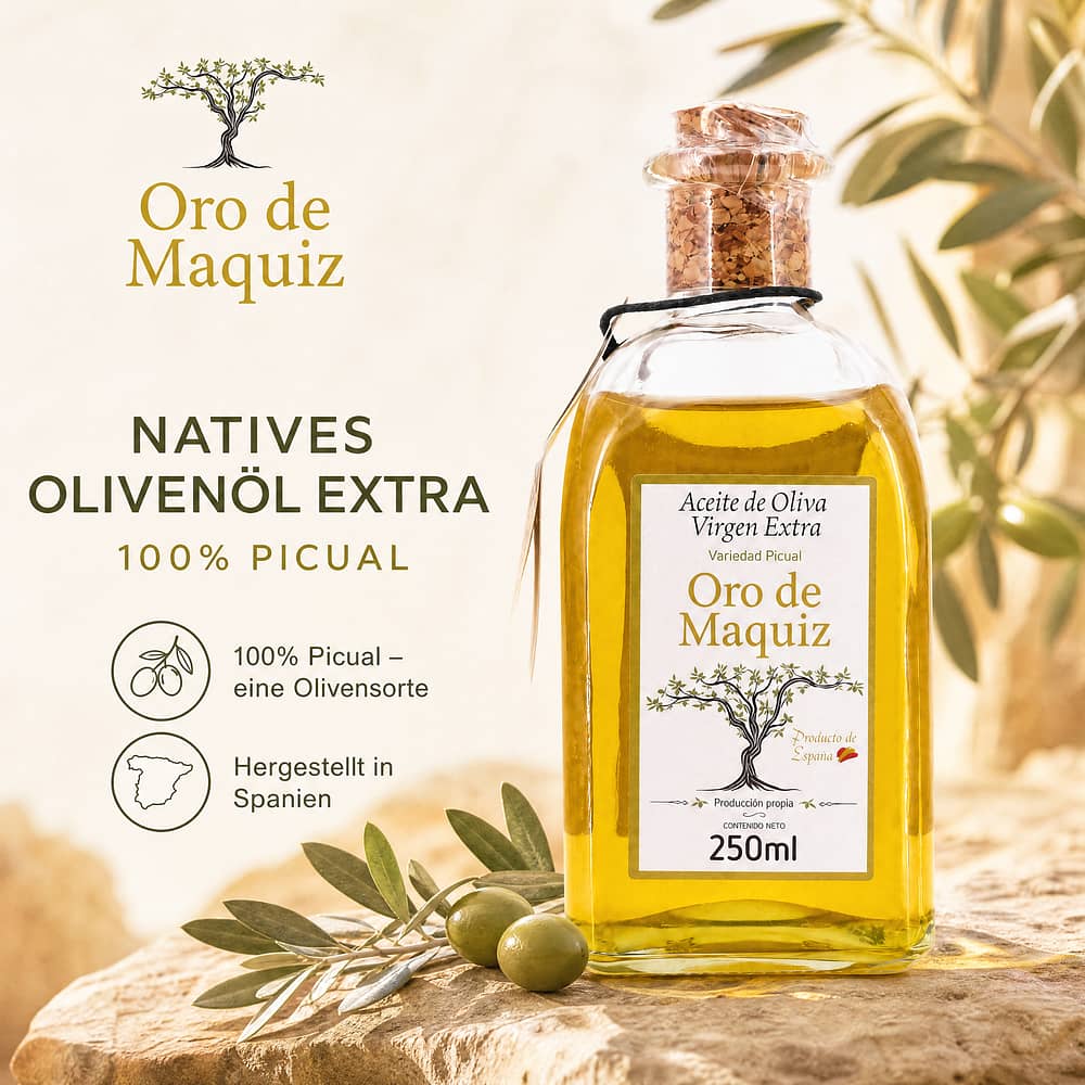 Maquiz Oro de Maquiz Natives Olivenöl Extra 100% Picual 0,250 Liter Produktbild