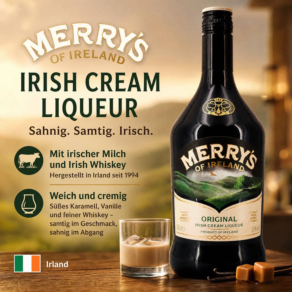Merrys Irish Cream 0,70 Liter/ 17.0% vol Produktbild