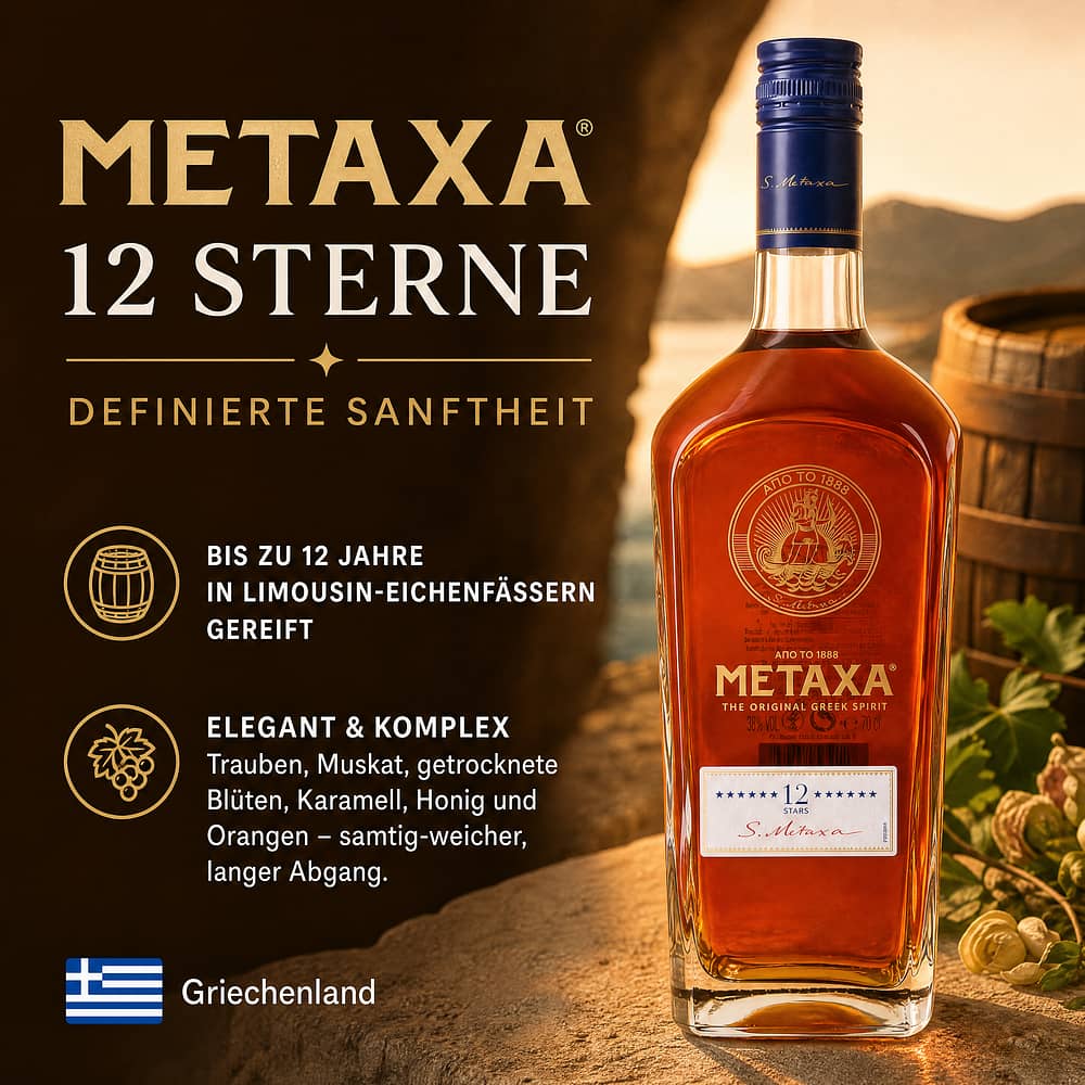 Metaxa 12 Sterne 0,70 Liter/ 40.0% vol Produktbild