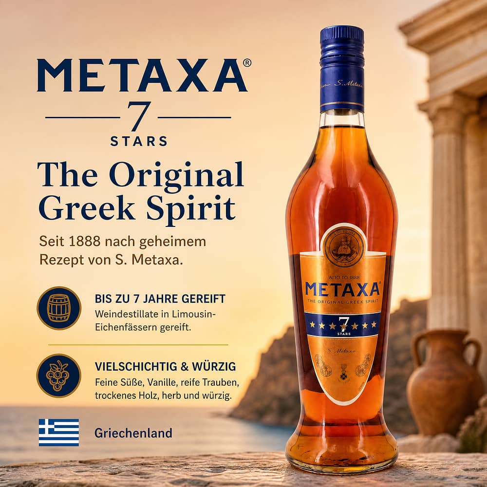 Metaxa 7 Sterne 0,70 Liter/ 40.0% vol Produktbild