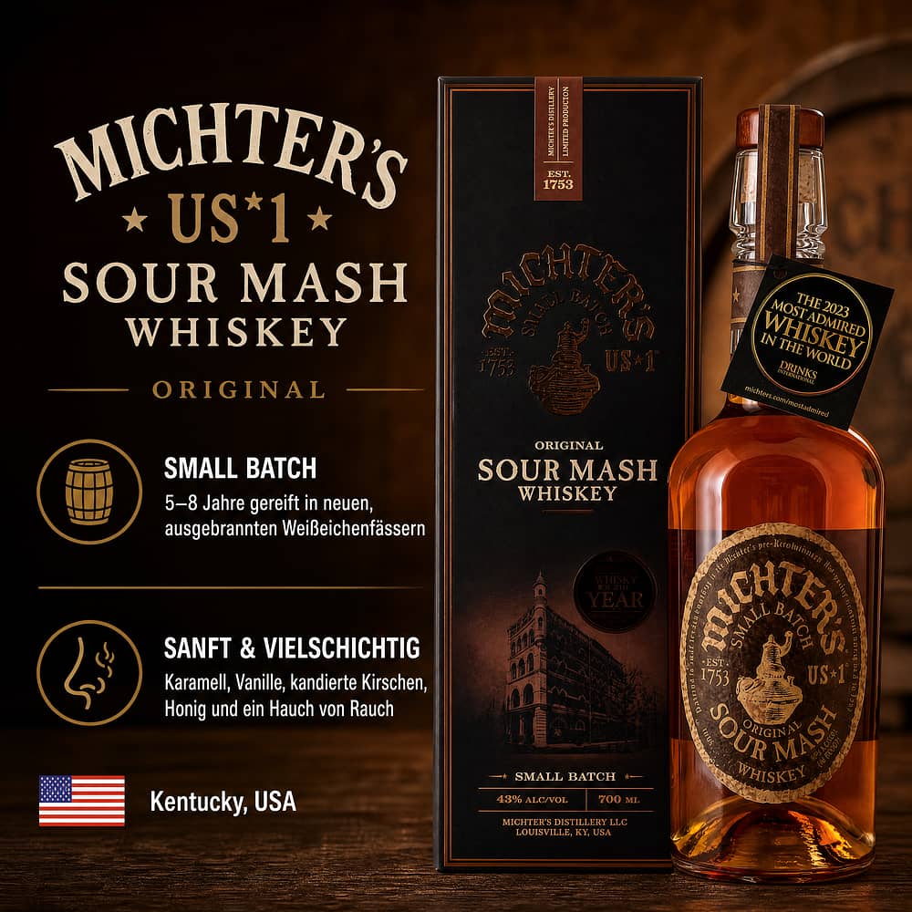 Michter's US*1 Sour Mash Whiskey 0,70 Liter/ 43.0% vol Produktbild