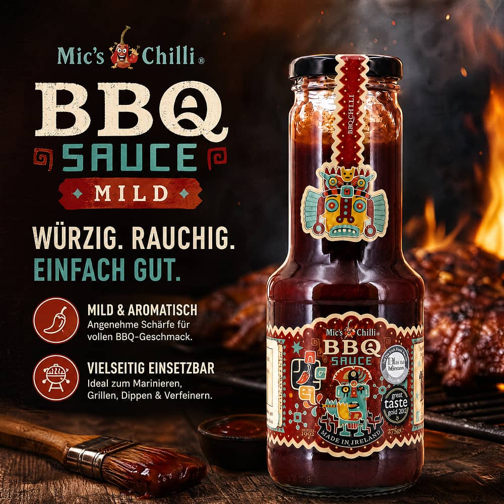 Mic's Chilli BBQ Sauce mild 275 Gramm Produktbild