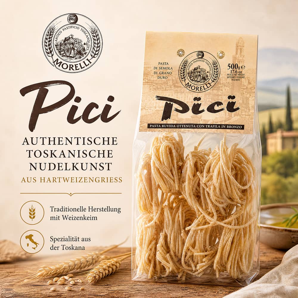 Morelli Pici Nudeln aus Hartweizengrieß 500 Gramm Produktbild