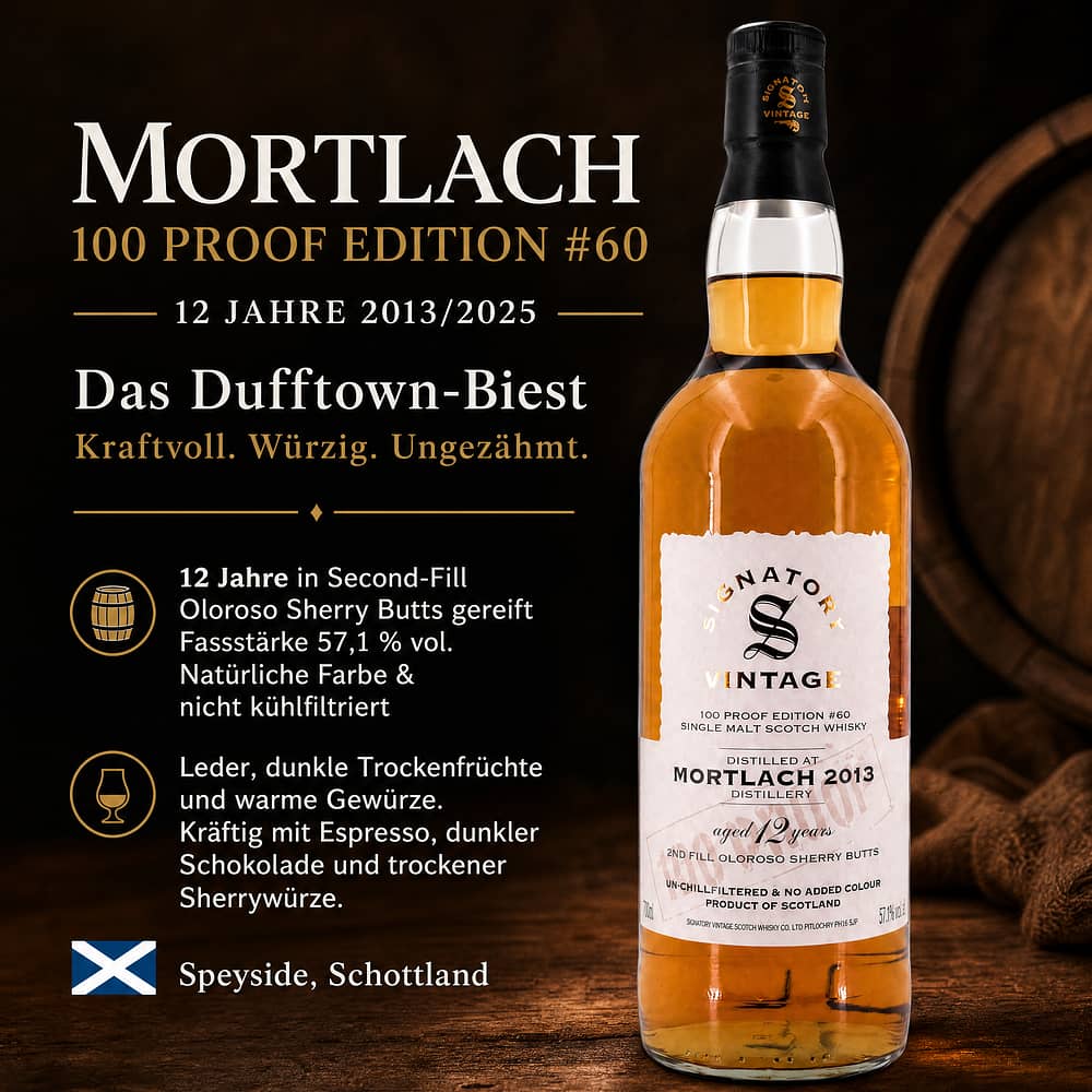 Mortlach 100 Proof Edition #60 12 Jahre 2013/2025 0,70 Liter/ 57.1% vol Produktbild