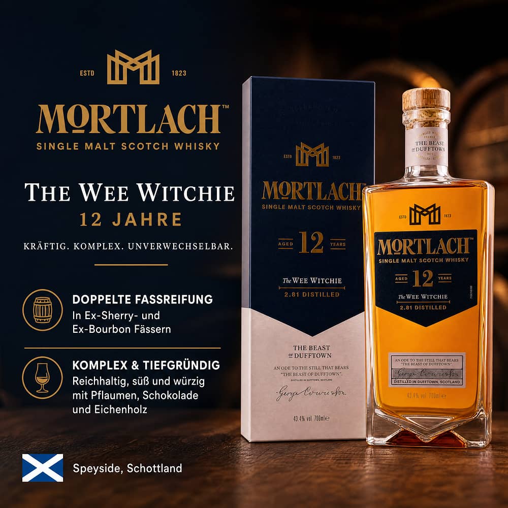 Mortlach 12 Jahre The Wee Witchie 0,70 Liter/ 43.4% vol Produktbild