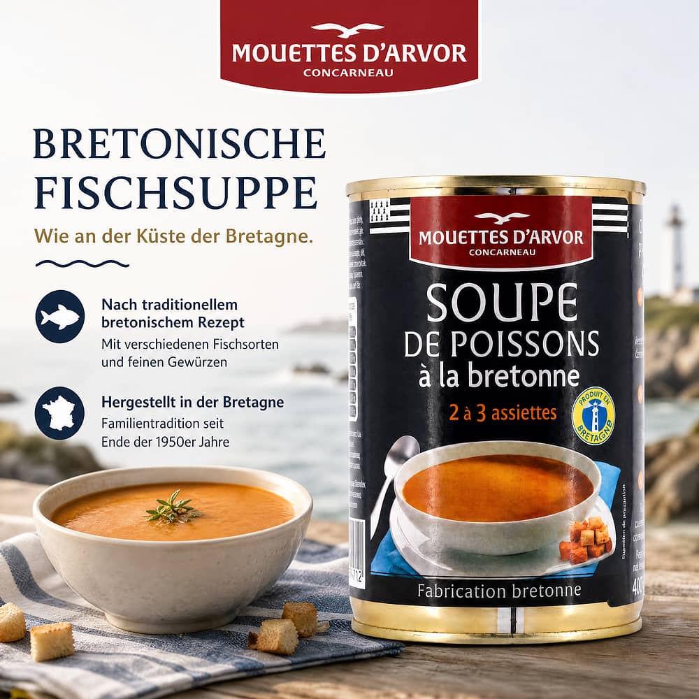Mouettes d'Arvor Bretonische Fischsuppe 404 Gramm Produktbild