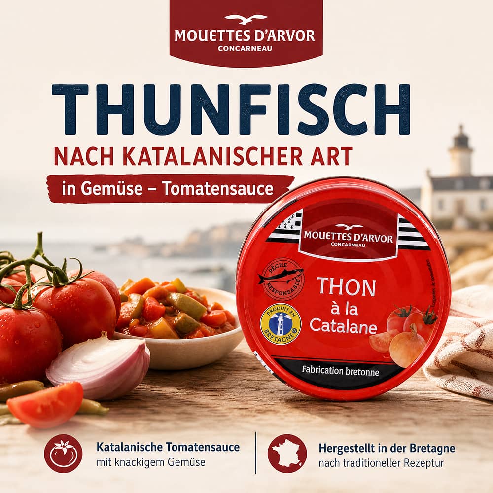 Mouettes d'Arvor Thunfisch nach katalanischer Art in Gemüse - Tomatensauce 135 Gramm Produktbild