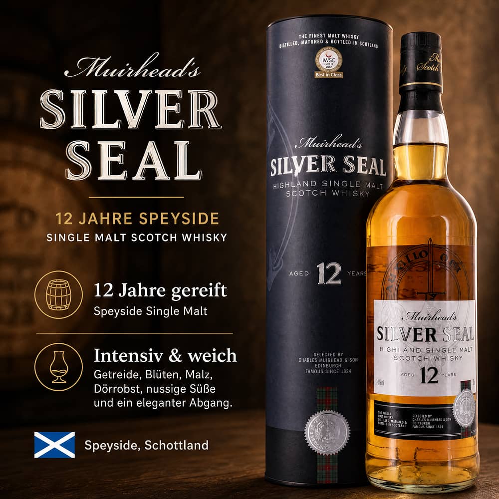 Muirheads 12 Jahre Silver Seal Speyside Single Malt 0,70 Liter/ 40.0% vol Produktbild