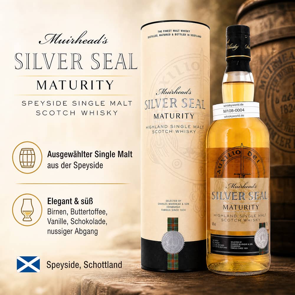 Muirheads Maturity Silver Seal Speyside Single Malt 0,70 Liter/ 40.0% vol Produktbild