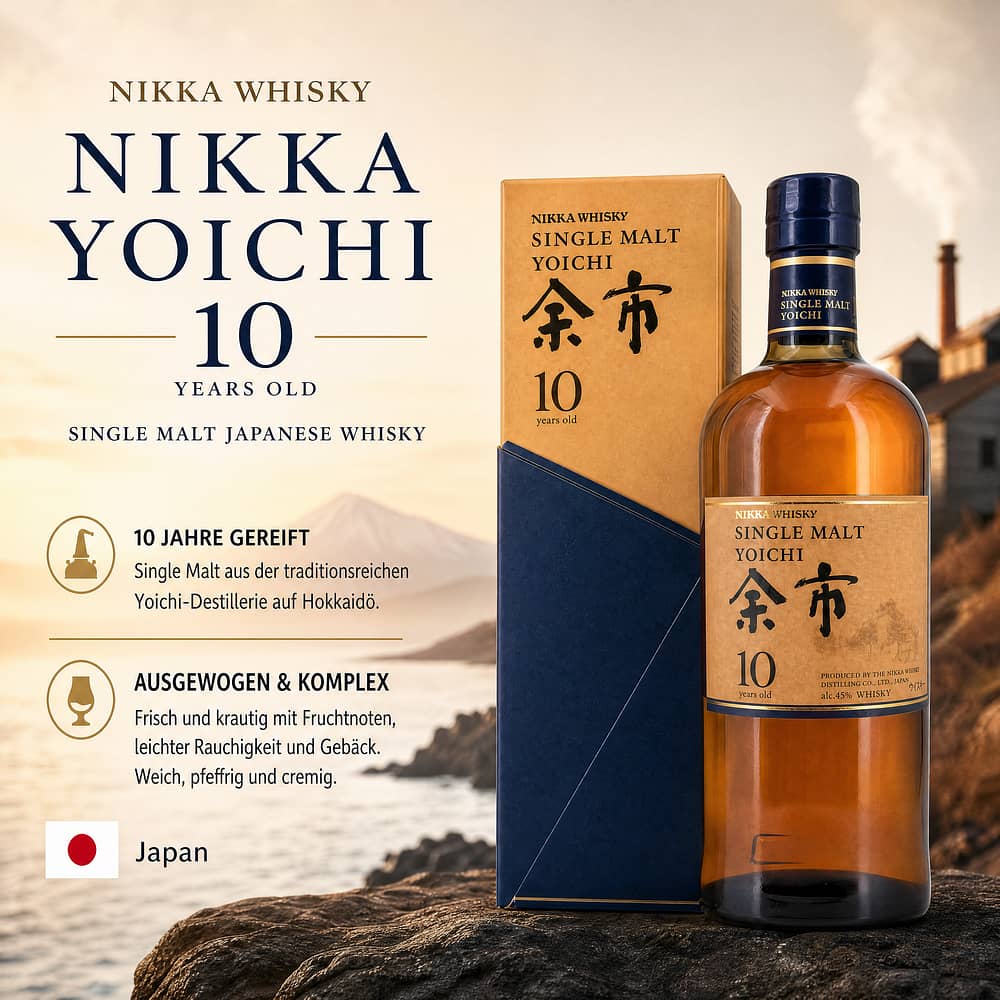 Nikka Yoichi 10 Jahre 0,70 Liter/ 45.0% vol Produktbild