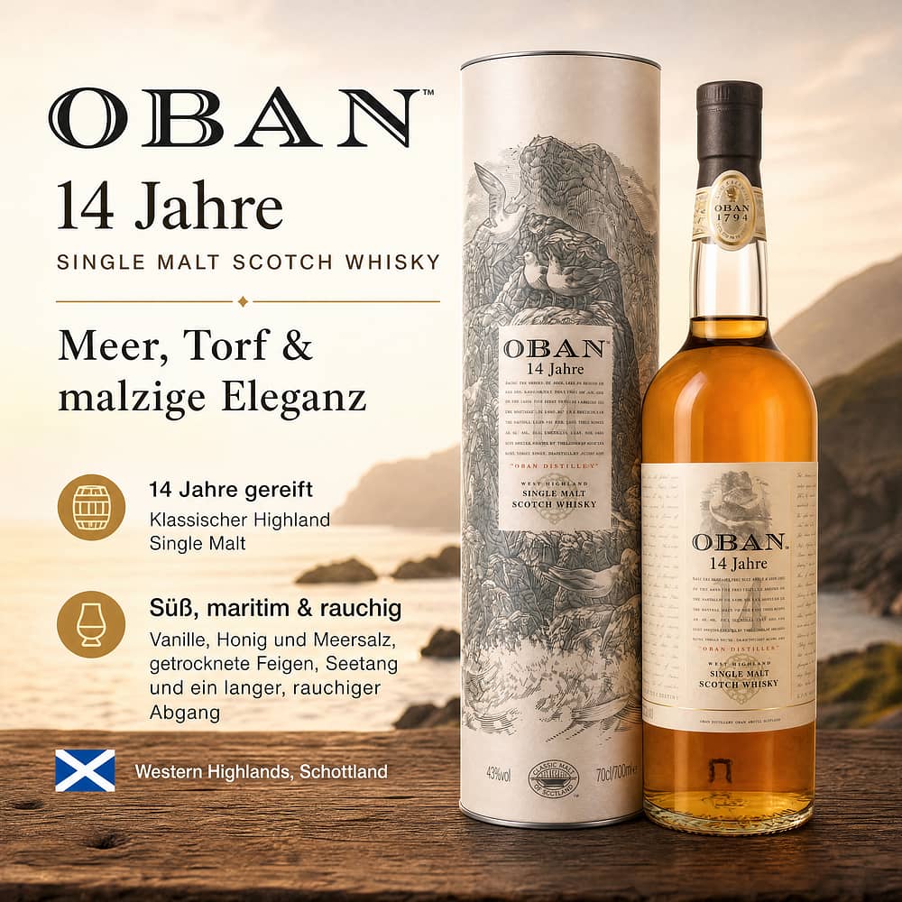 Oban 14 Jahre 0,70 Liter/ 43.0% vol Produktbild