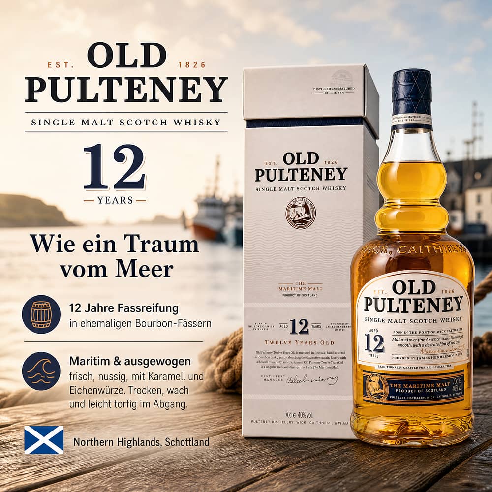 Old Pulteney 12 Jahre 0,70 Liter/ 40.0% vol Produktbild