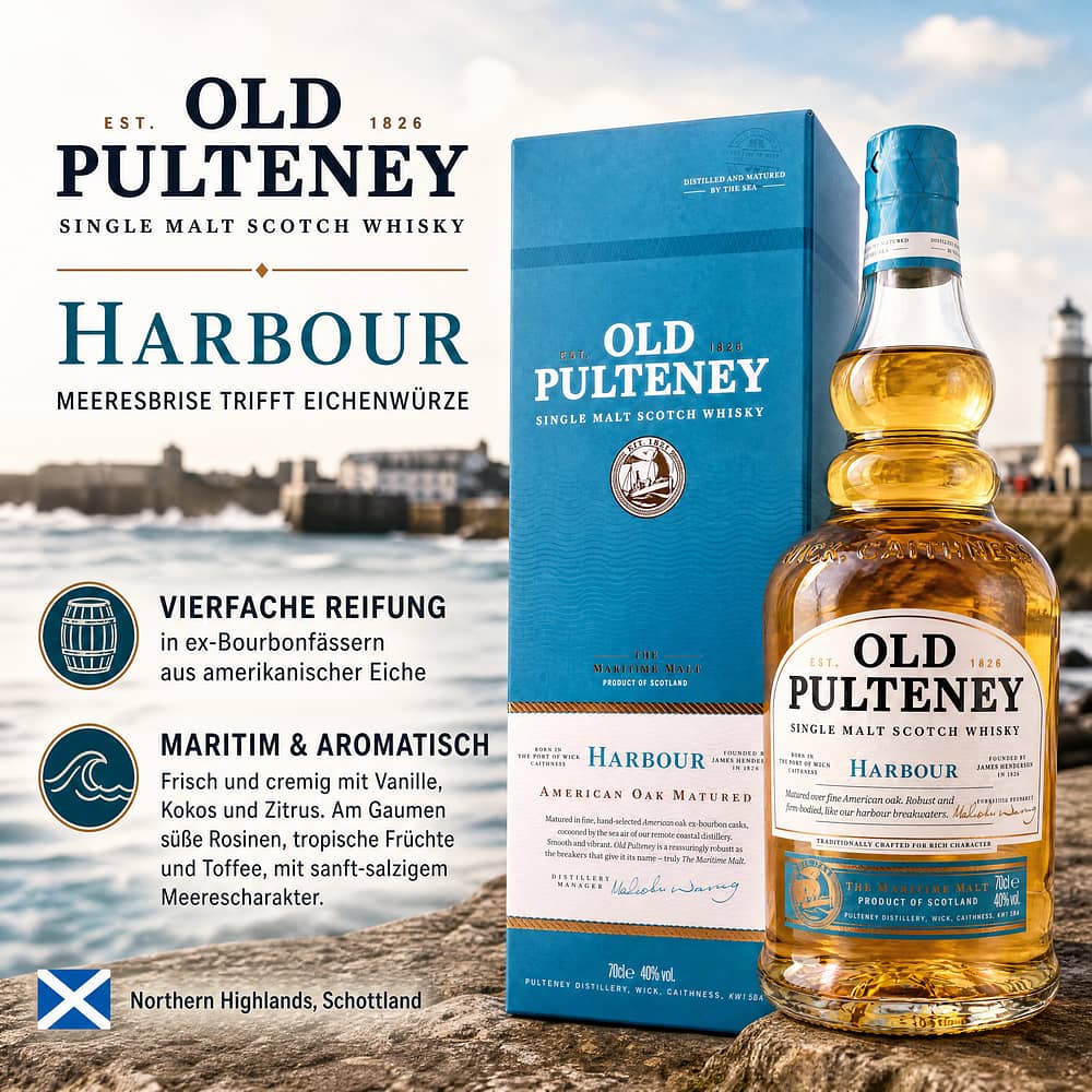 Old Pulteney Harbour 0,70 Liter/ 40.0% vol Produktbild