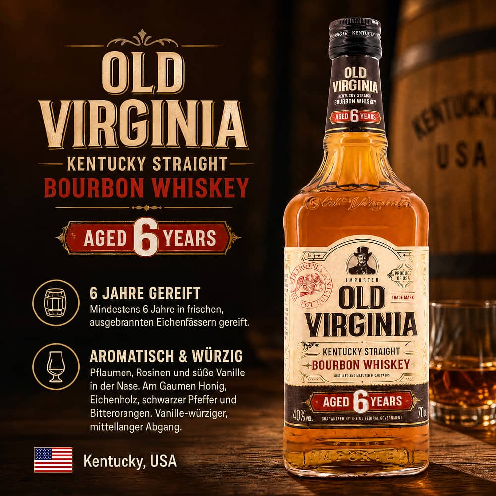 Old Virginia 6 Jahre 0,70 Liter/ 40.0% vol Produktbild