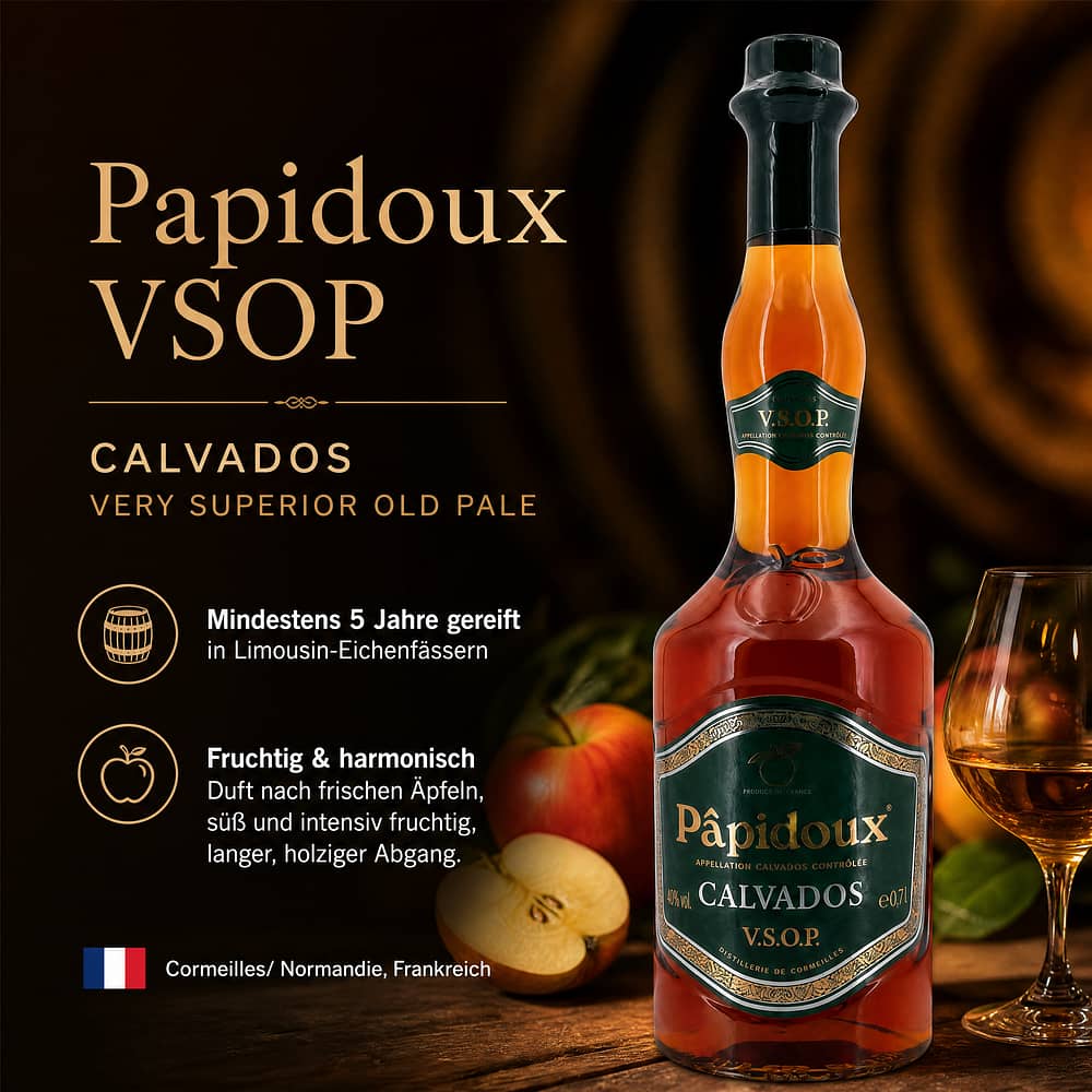 Papidoux VSOP 0,70 Liter/ 40.0% vol Produktbild