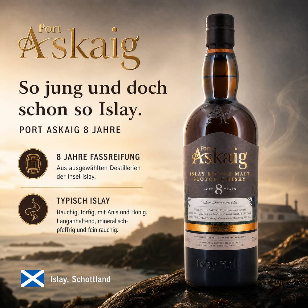 Port Askaig 8 Jahre 0,70 Liter/ 45.8% vol Produktbild