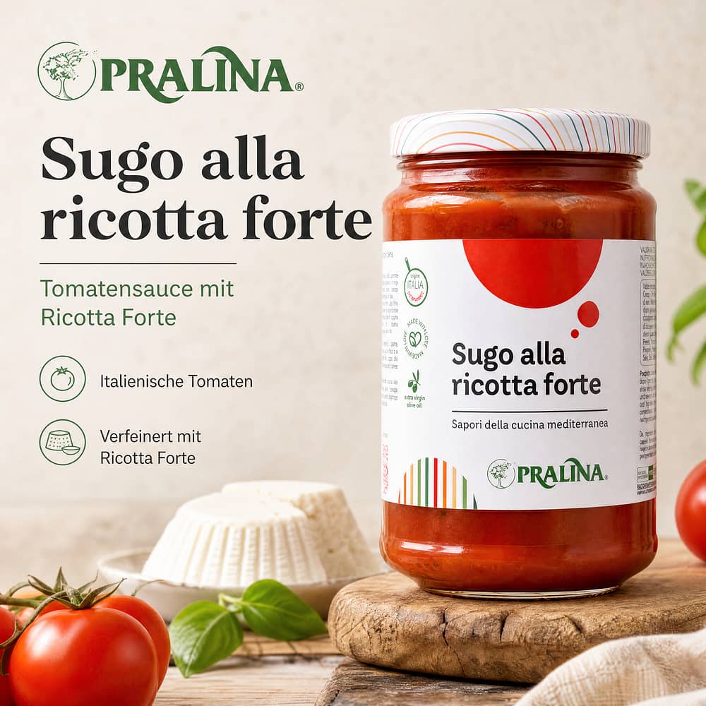 Pralina Sugo alla Ricotta Forte Tomatensauce mit Ricotta Forte 280 Gramm Produktbild