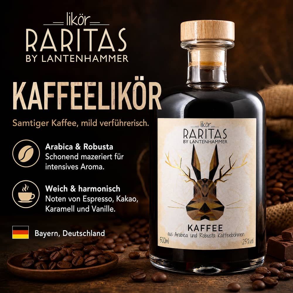 Raritas Kaffeelikör 0,50 Liter/ 20.0% vol Produktbild