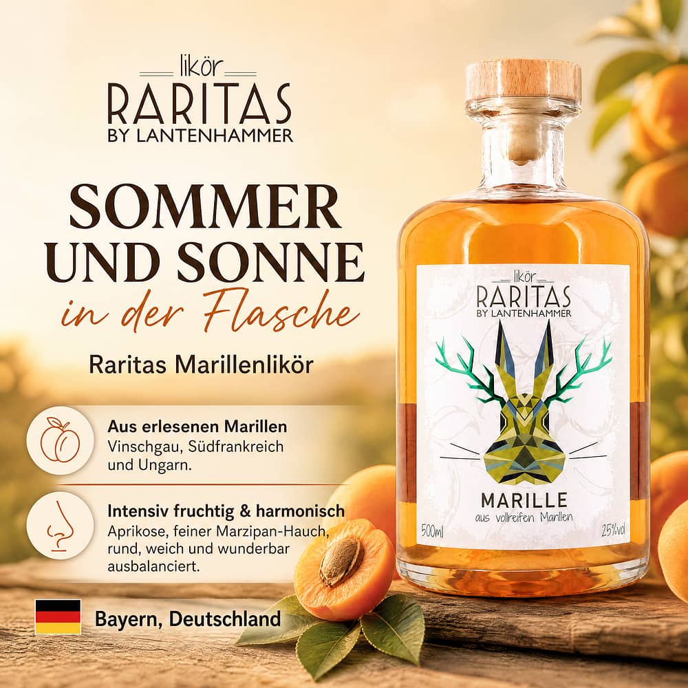 Raritas Marillenlikör 0,50 Liter/ 25.0% vol Produktbild