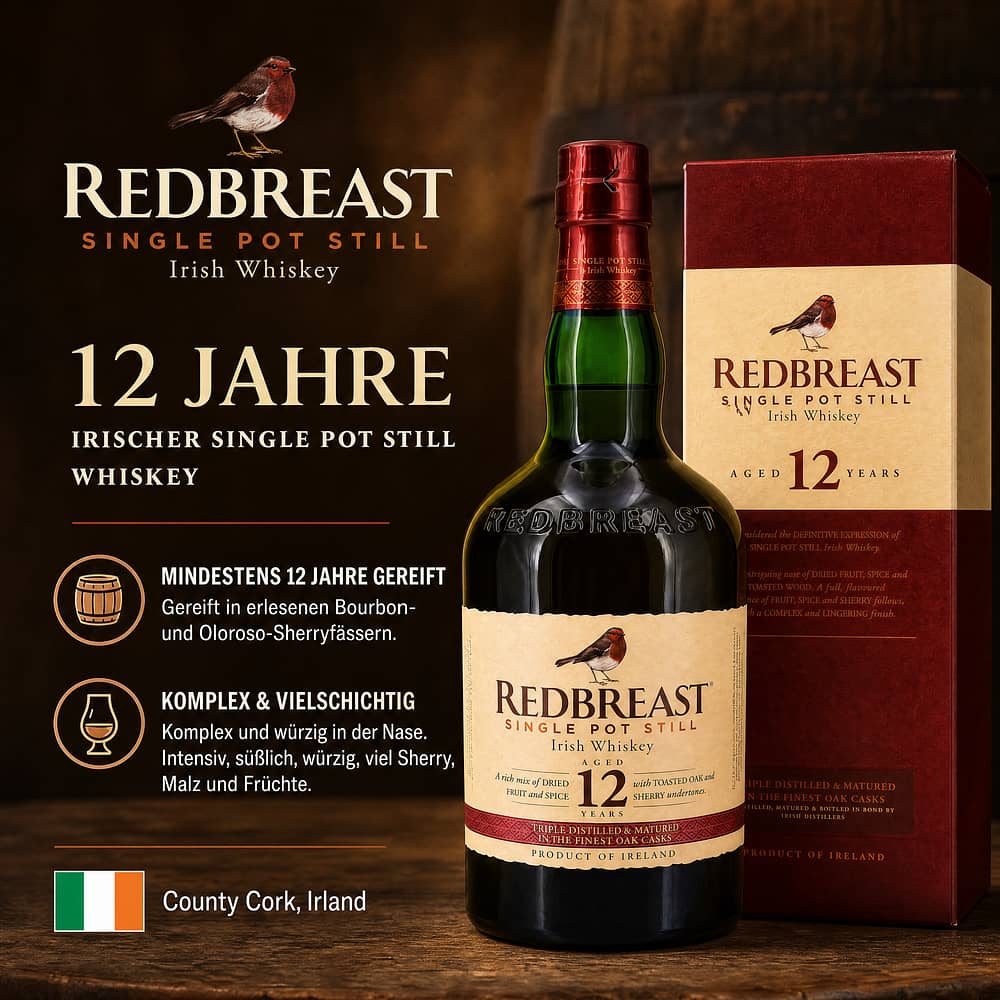 Redbreast 12 Jahre 0,70 Liter/ 40.0% vol Produktbild