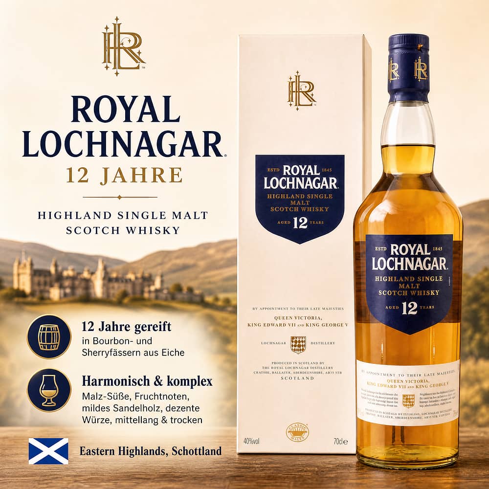 Royal Lochnagar 12 Jahre 0,70 Liter/ 40.0% vol Produktbild