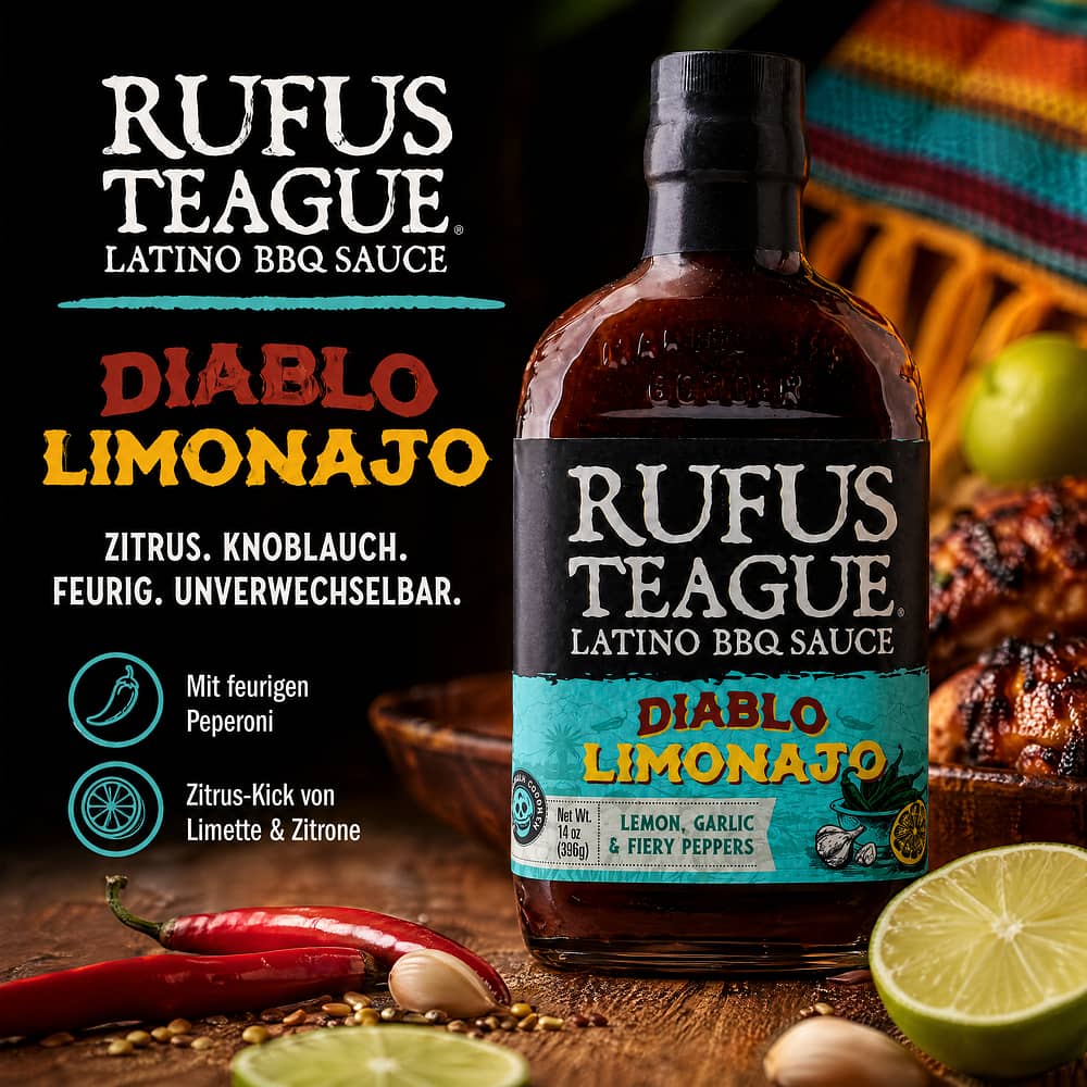 Rufus Teague Diablo Limonajo BBQ-Sauce 396 Gramm Produktbild
