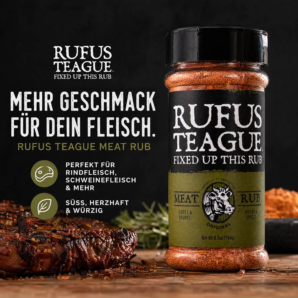 Rufus Teague Meat Rub Gewürz für Fleisch 184 Gramm Produktbild