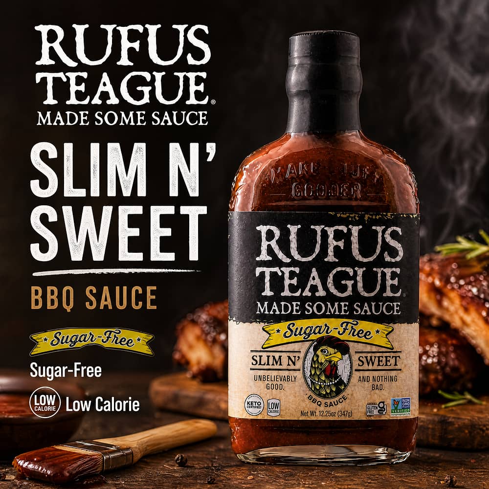 Rufus Teague Slim N' Sweet BBQ-Sauce Sugar Free 347 Gramm Produktbild