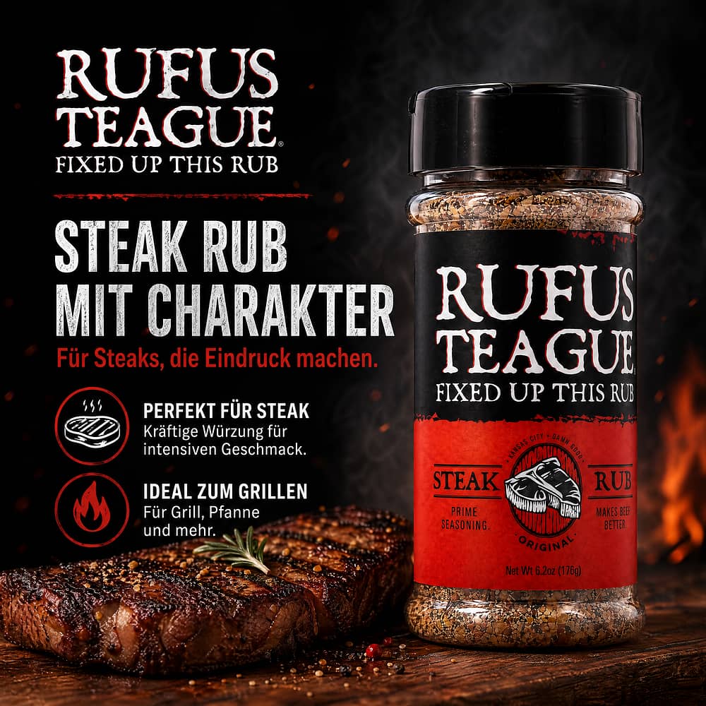Rufus Teague Steak Rub Gewürz für Steak 176 Gramm Produktbild