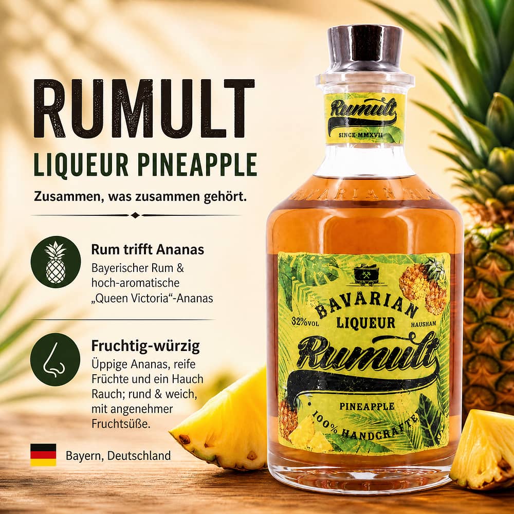 RUMULT Liqueur Pineapple 0,70 Liter/ 32.0% vol Produktbild