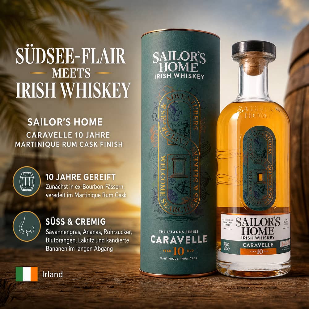 Sailor's Home Caravelle 10 Jahre Martinique Rum Cask Finish 0,70 Liter/ 46.0% vol Produktbild