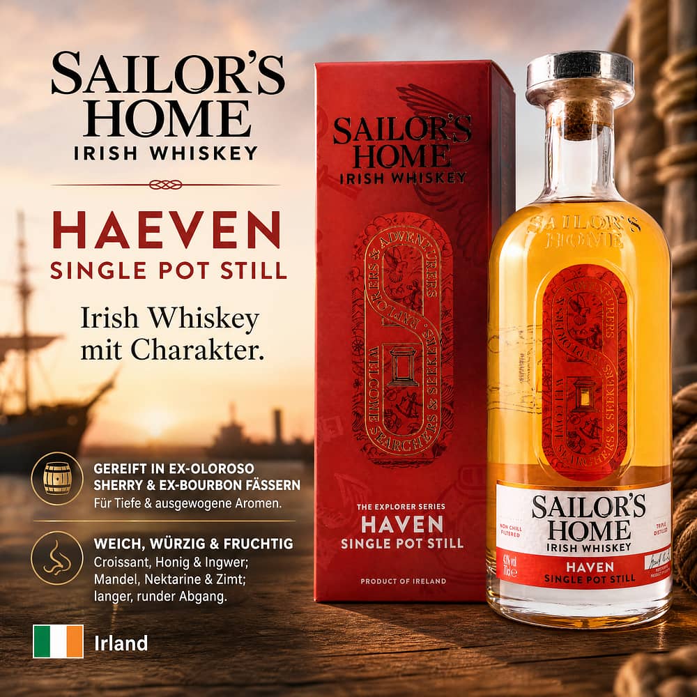 Sailor's Home Haeven Irish Single Pot Still 0,70 Liter/ 43.0% vol Produktbild