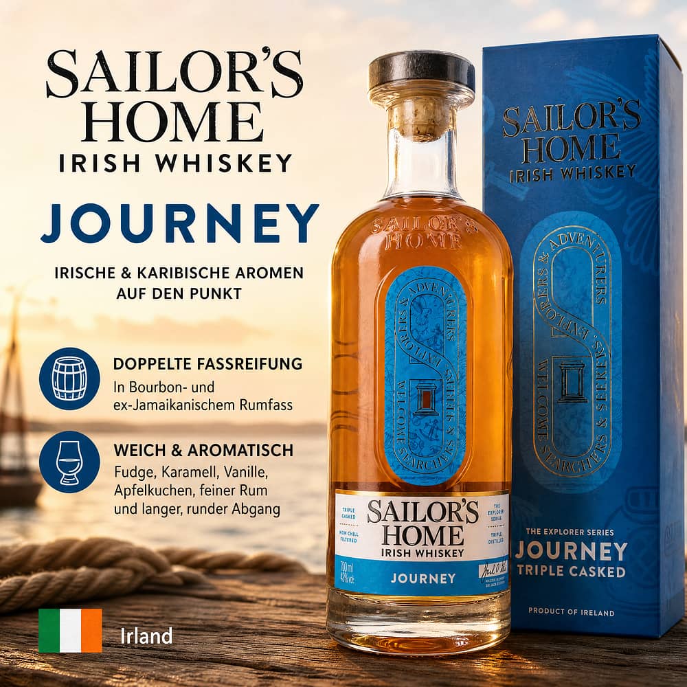 Sailor's Home The Journey Irish Whiskey 0,70 Liter/ 43.0% vol Produktbild