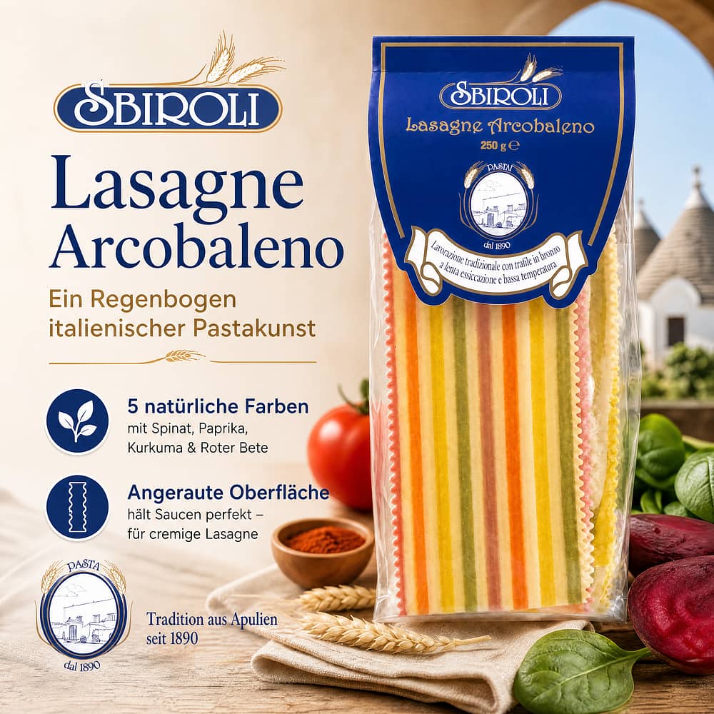 Sbiroli Lasagne arcobaleno 250 Gramm Produktbild