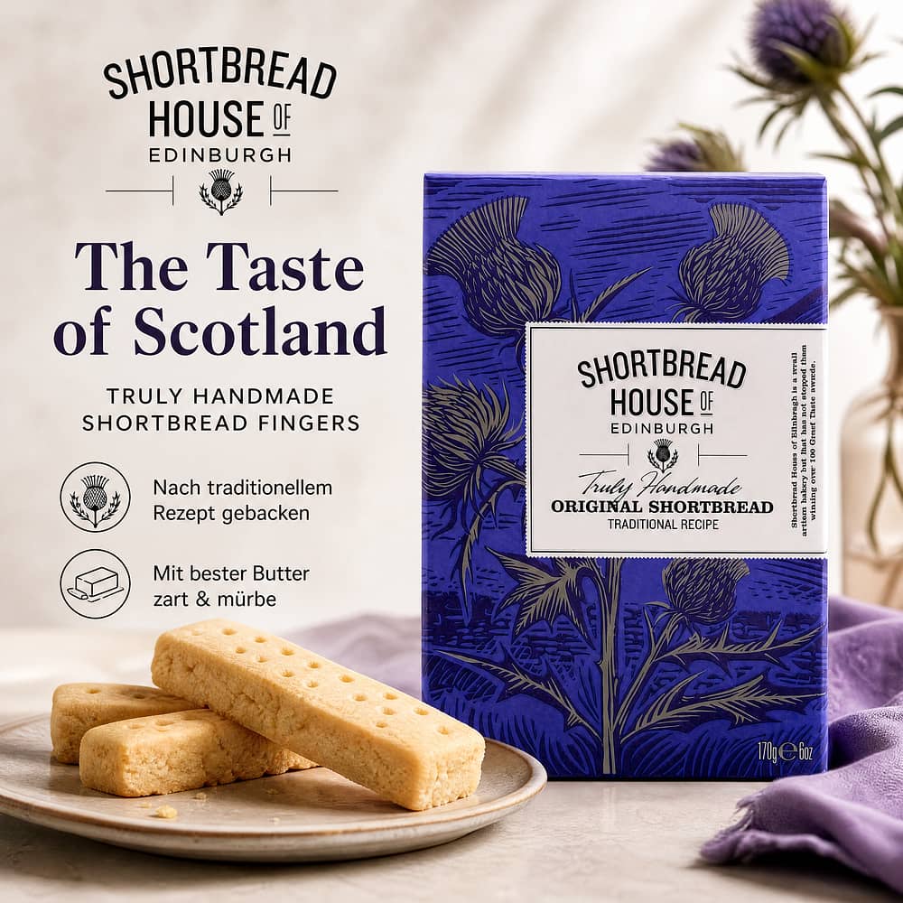 Shortbread House of Edinburgh Shortbread Traditional Recipe Fingers 170 Gramm Produktbild